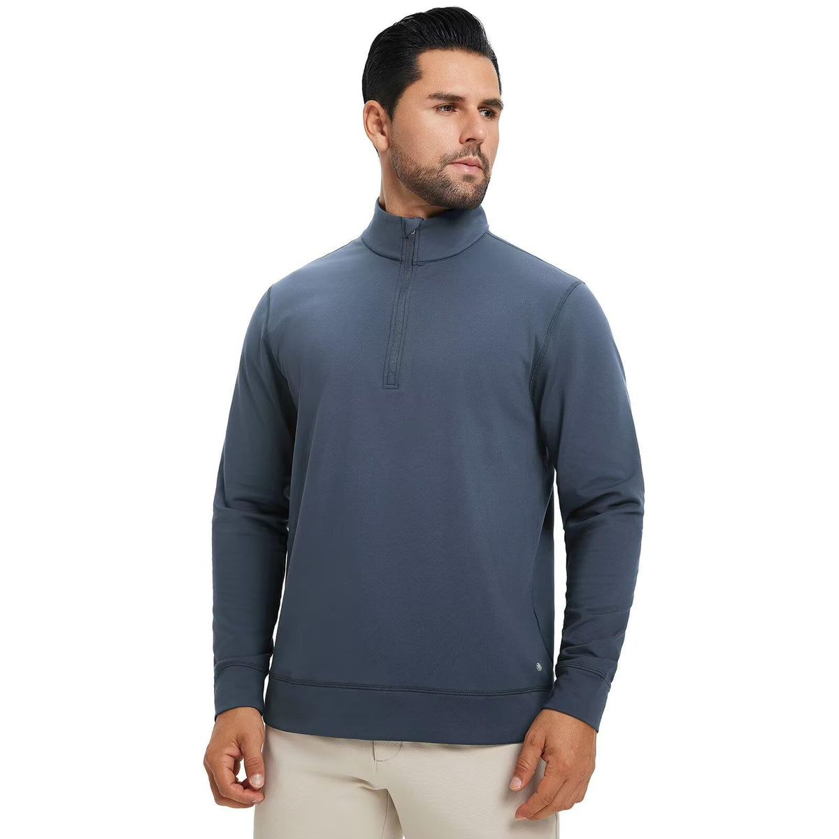 Maelreg golf pullovers quarter zip closure close-up highlights adjustable ventilation.