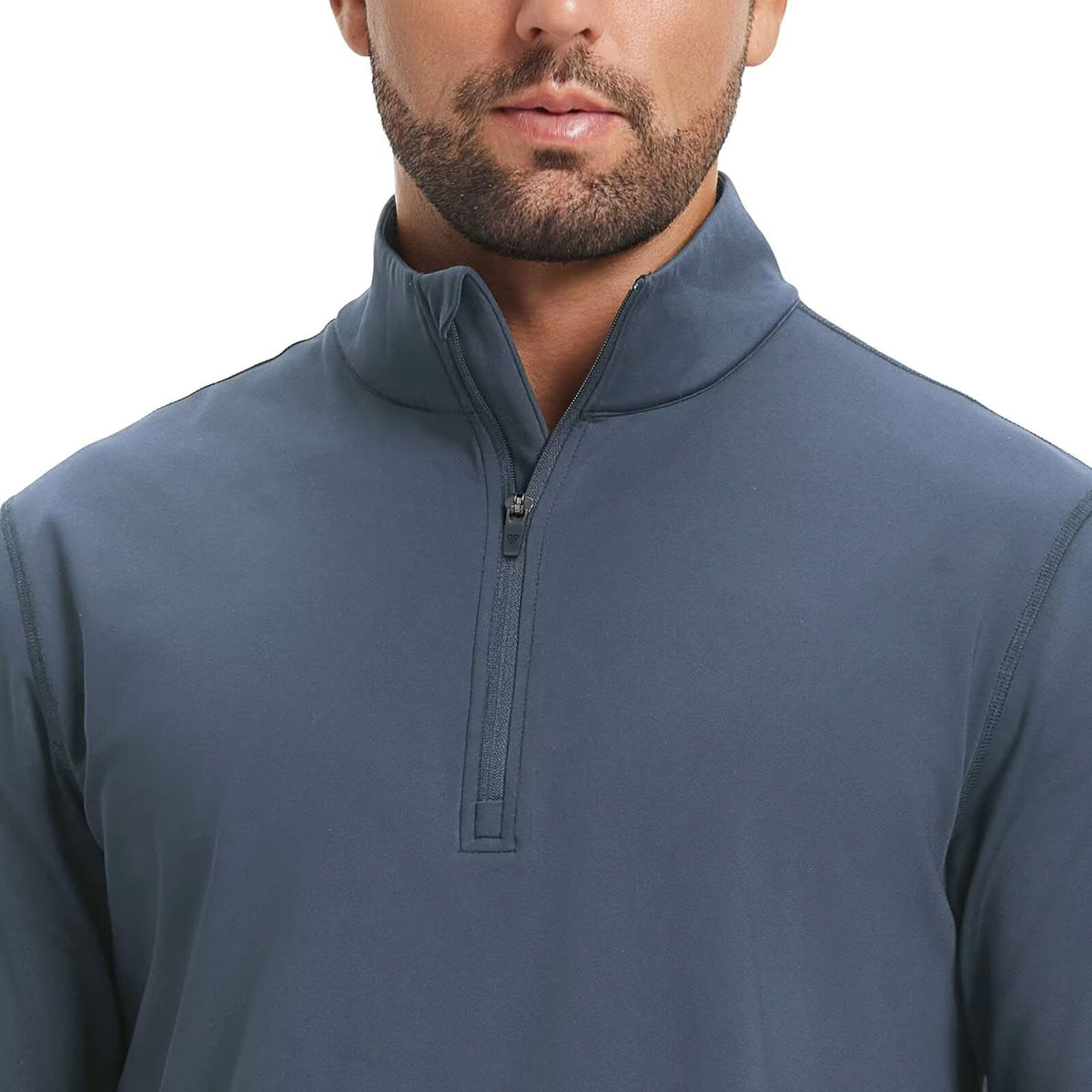 Maelreg golf pullovers stretch fabric back view demonstrates full range of motion.