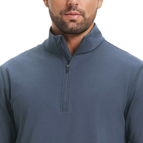 Maelreg golf pullovers stretch fabric back view demonstrates full range of motion.