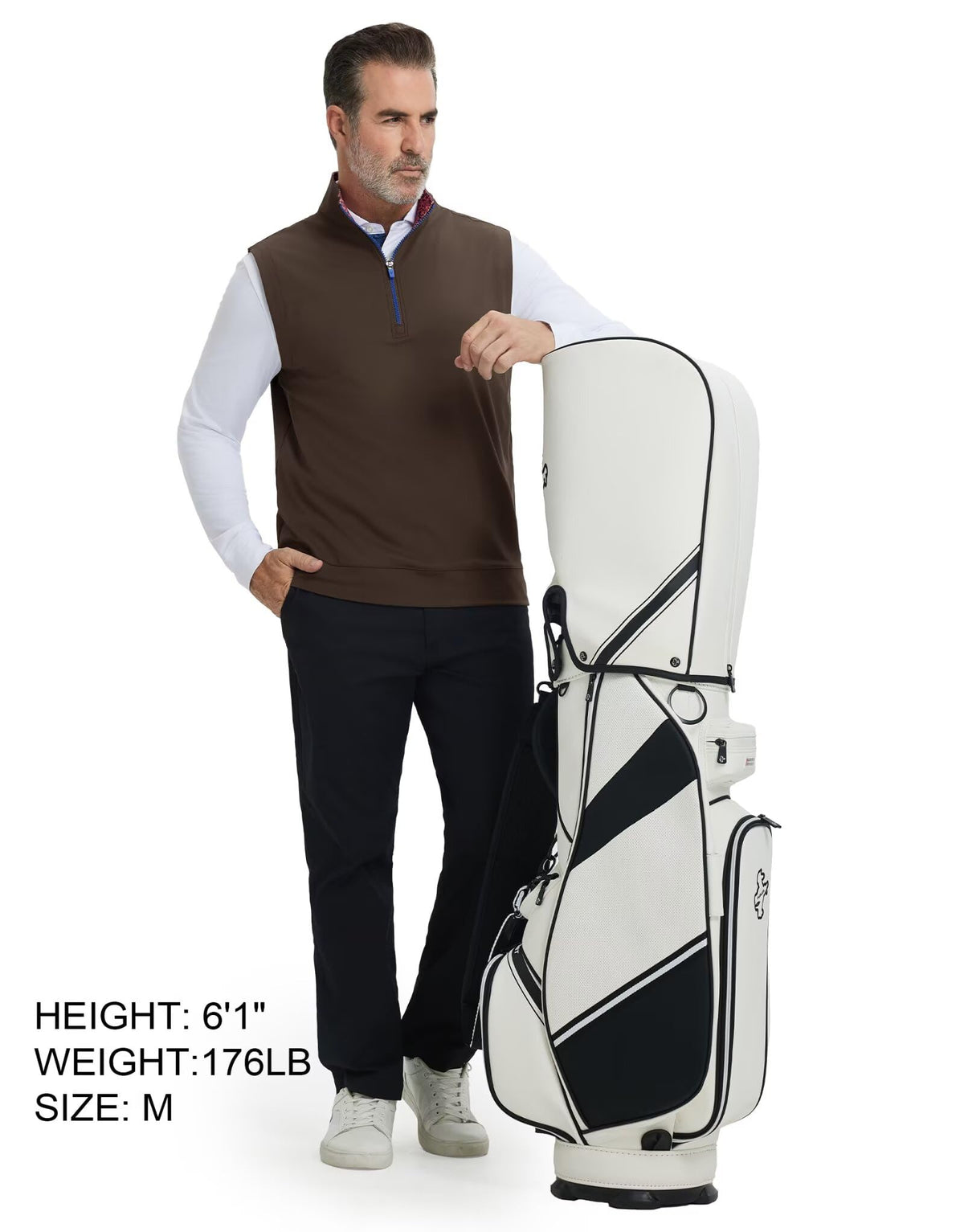 M MAELREG golf vest stretch fabric highlights flexible movement