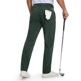 Maelreg men's golf pants back view showing four pockets for valuables storage.