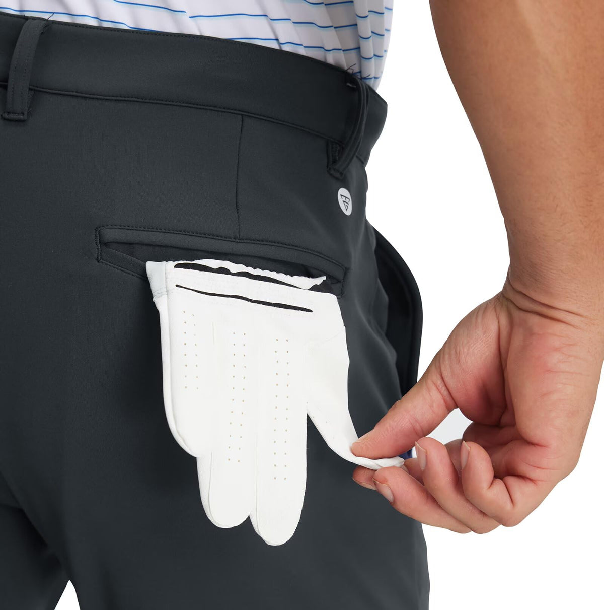 Maelreg golf pants interior fleece close-up emphasizes warmth and comfort.