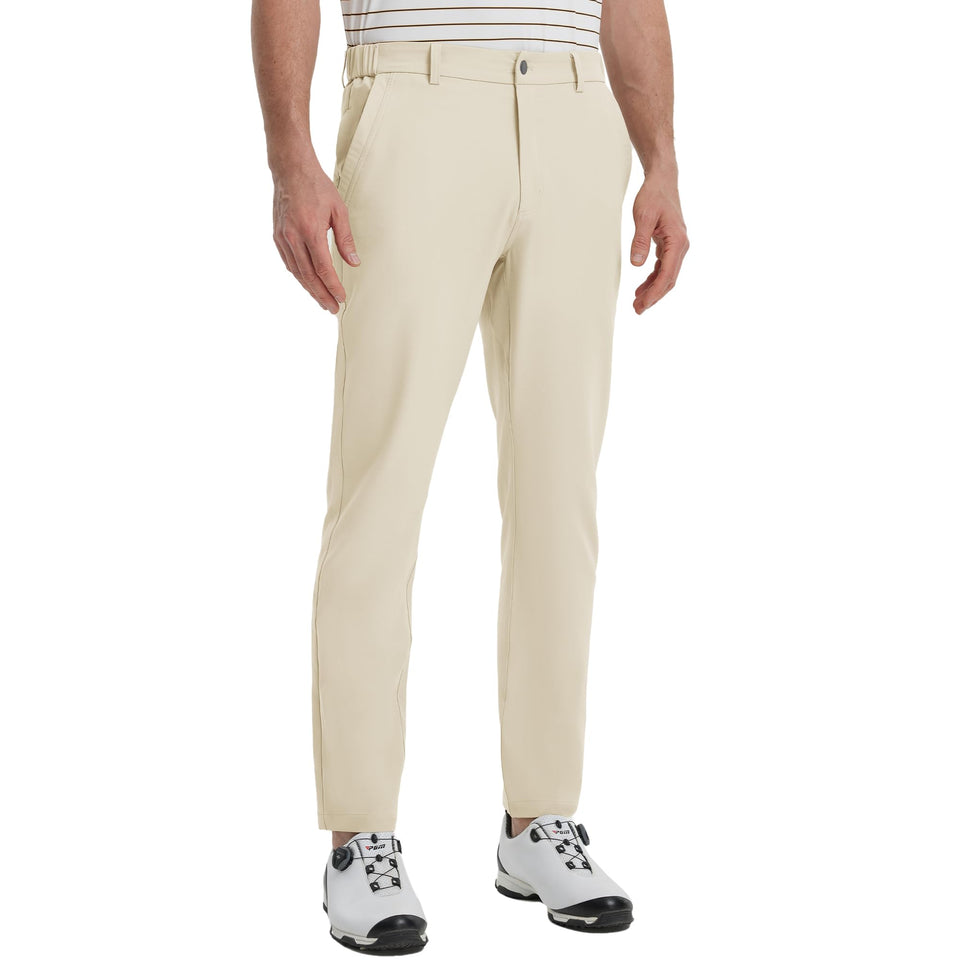 Maelreg mens golf pants lightweight fabric closeup shows breathable stretch for all day comfort
