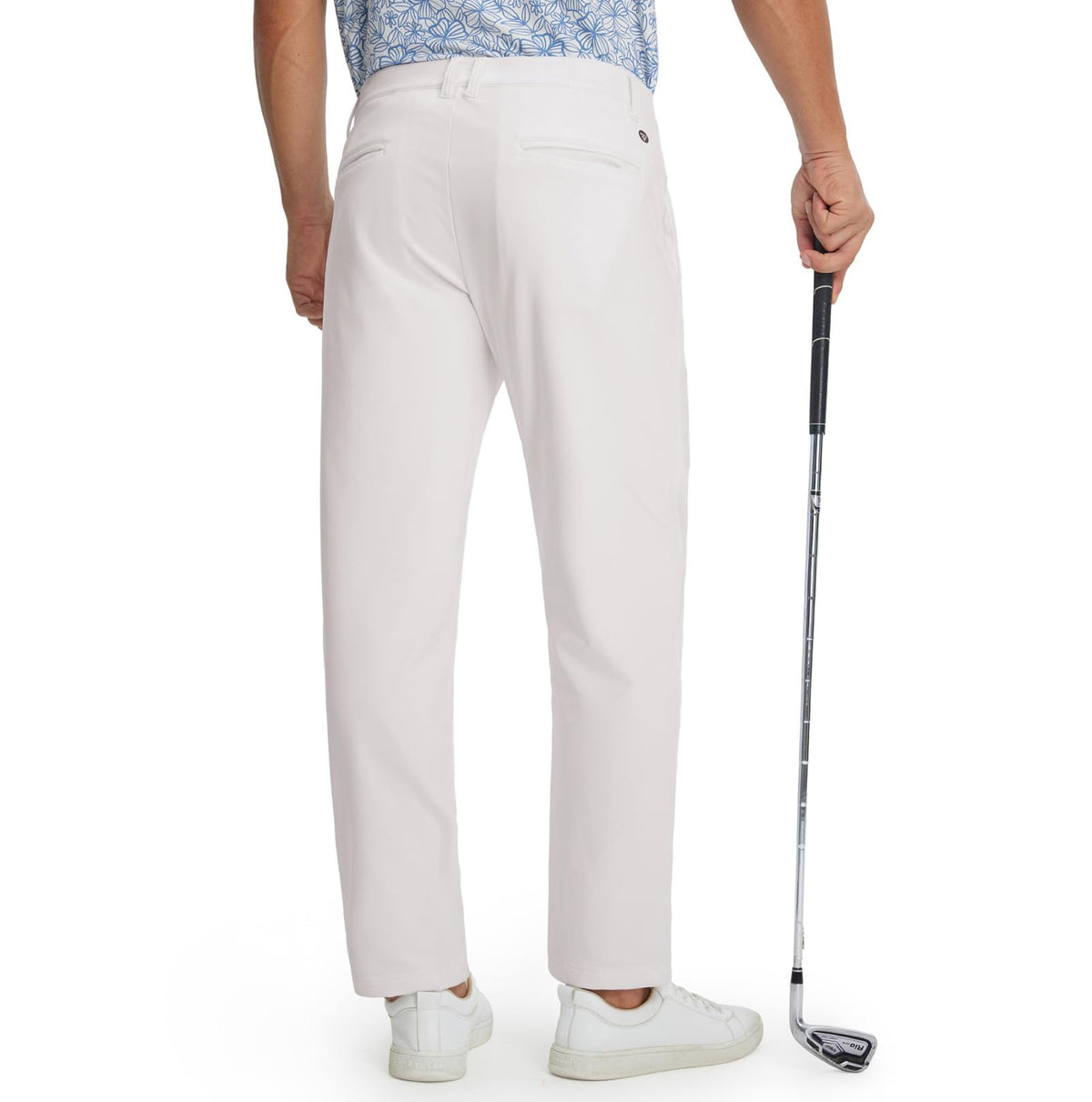 M MAELREG pants back view highlighting four-pocket design for valuables.