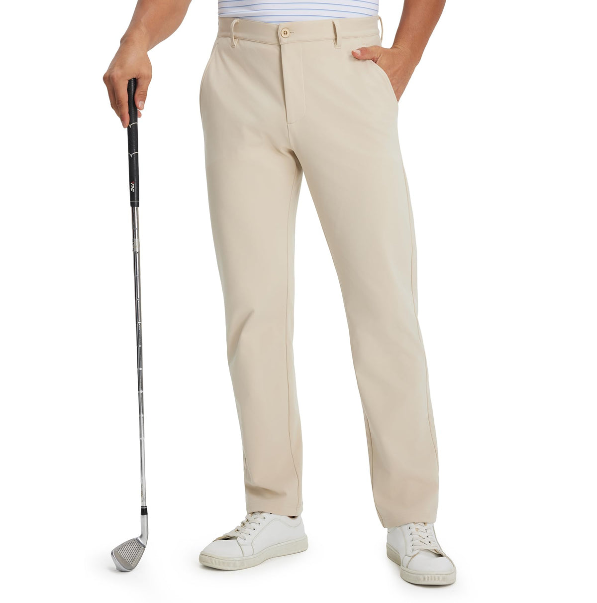 M MAELREG men's golf pants with front pockets for quick access on the course