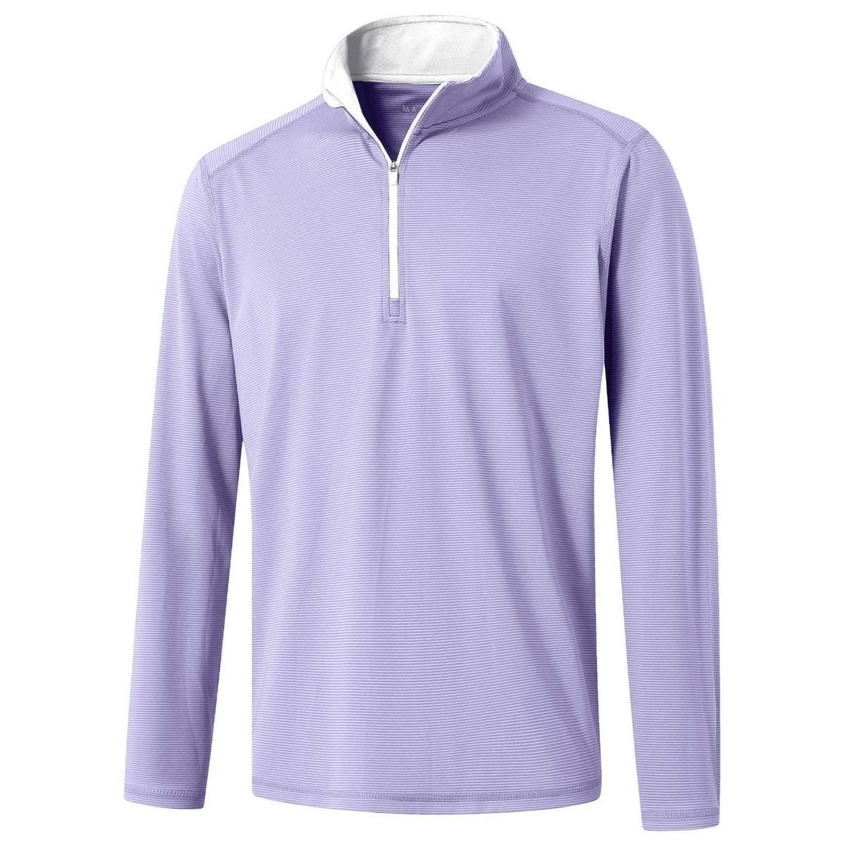 MaelReg men's half zip pullover striped knit for active workouts.