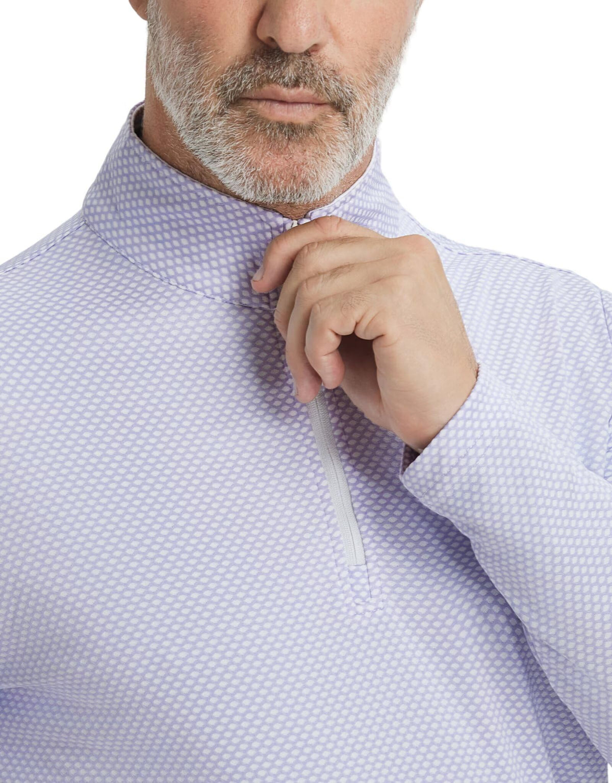 MAELREG quarter-zip pullover in lavender for casual and athletic use