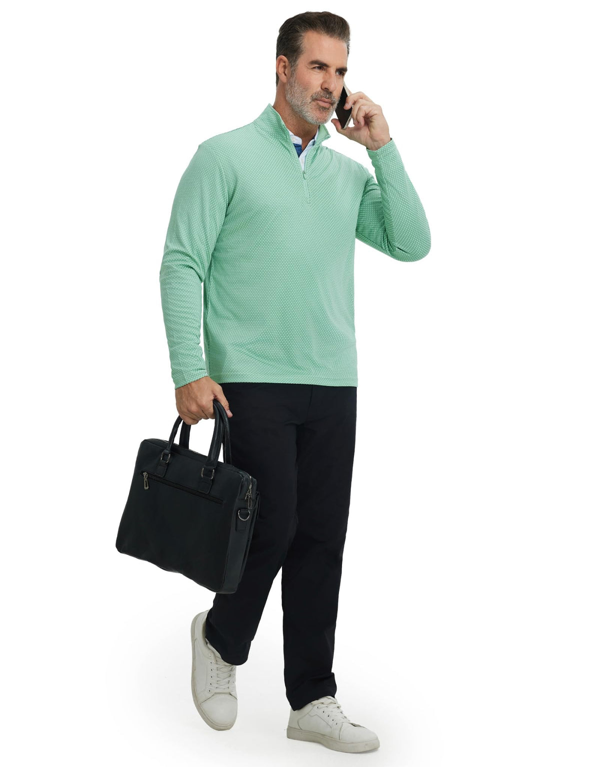 Maelreg Quarter Zip Pullover size range from S to 3XL for diverse bodies