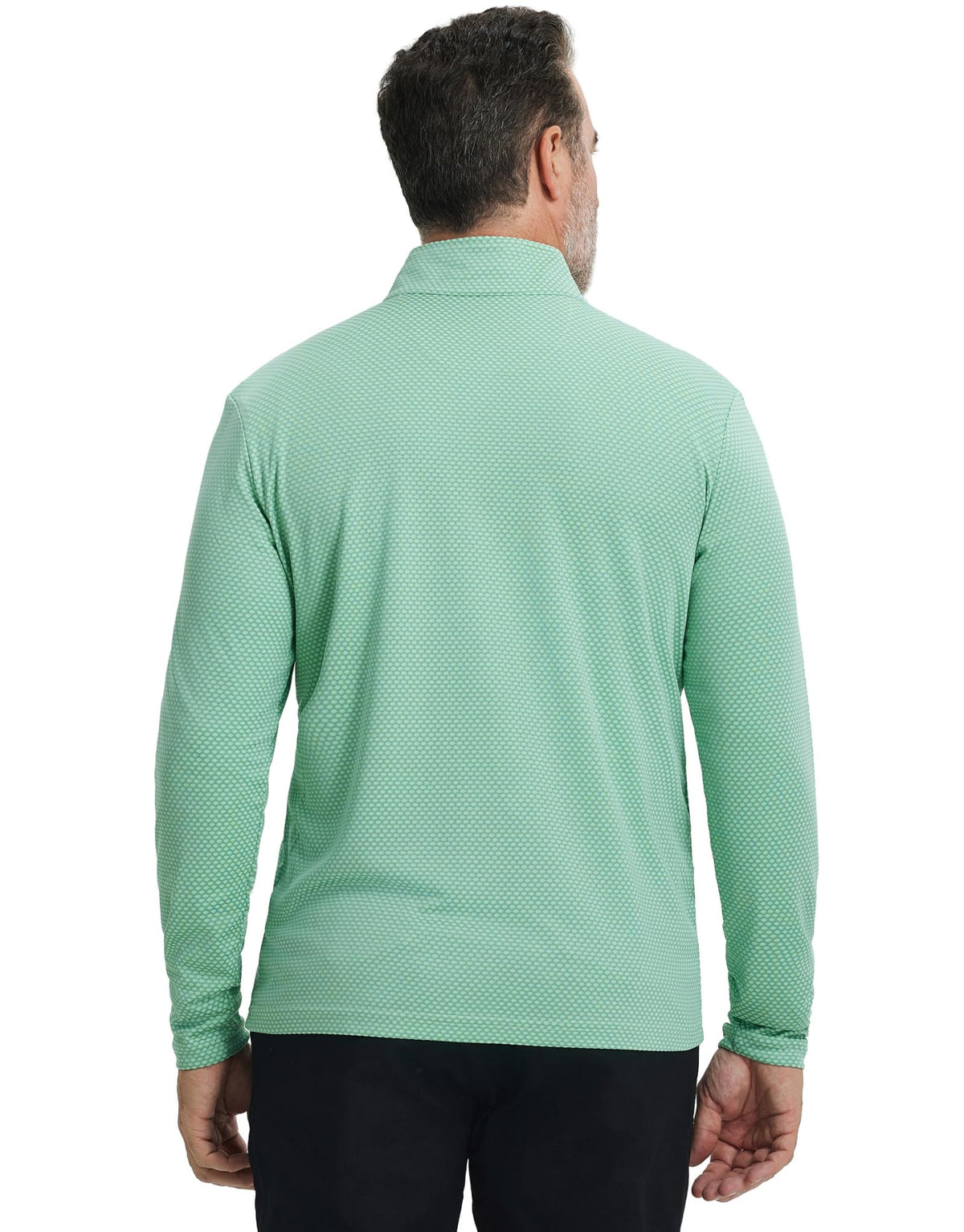 Maelreg Quarter Zip Pullover jacquard pattern adds refined style for golf and casual wear