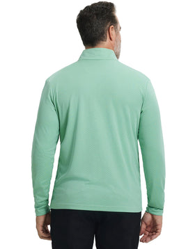 Maelreg Quarter Zip Pullover jacquard pattern adds refined style for golf and casual wear