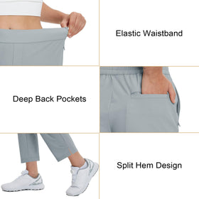 M MAELREG women's golf pants ankle split-hem for a modern, flexible look.