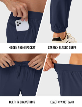 Elastic waist with drawstring on MAGCOMSEN golf pants for adjustable fit