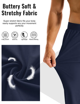 Close-up of MAGCOMSEN fabric showing 4-way stretch for flexible movement