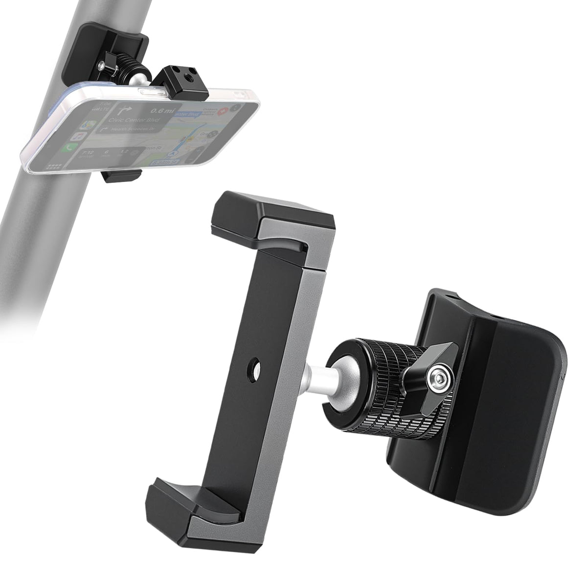 MagitcSee flexible magnetic phone holder on golf cart base fits round and square frames securely.