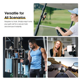 MagitcSee versatile mount for gym, car, and kitchen—ideal for navigation and entertainment.