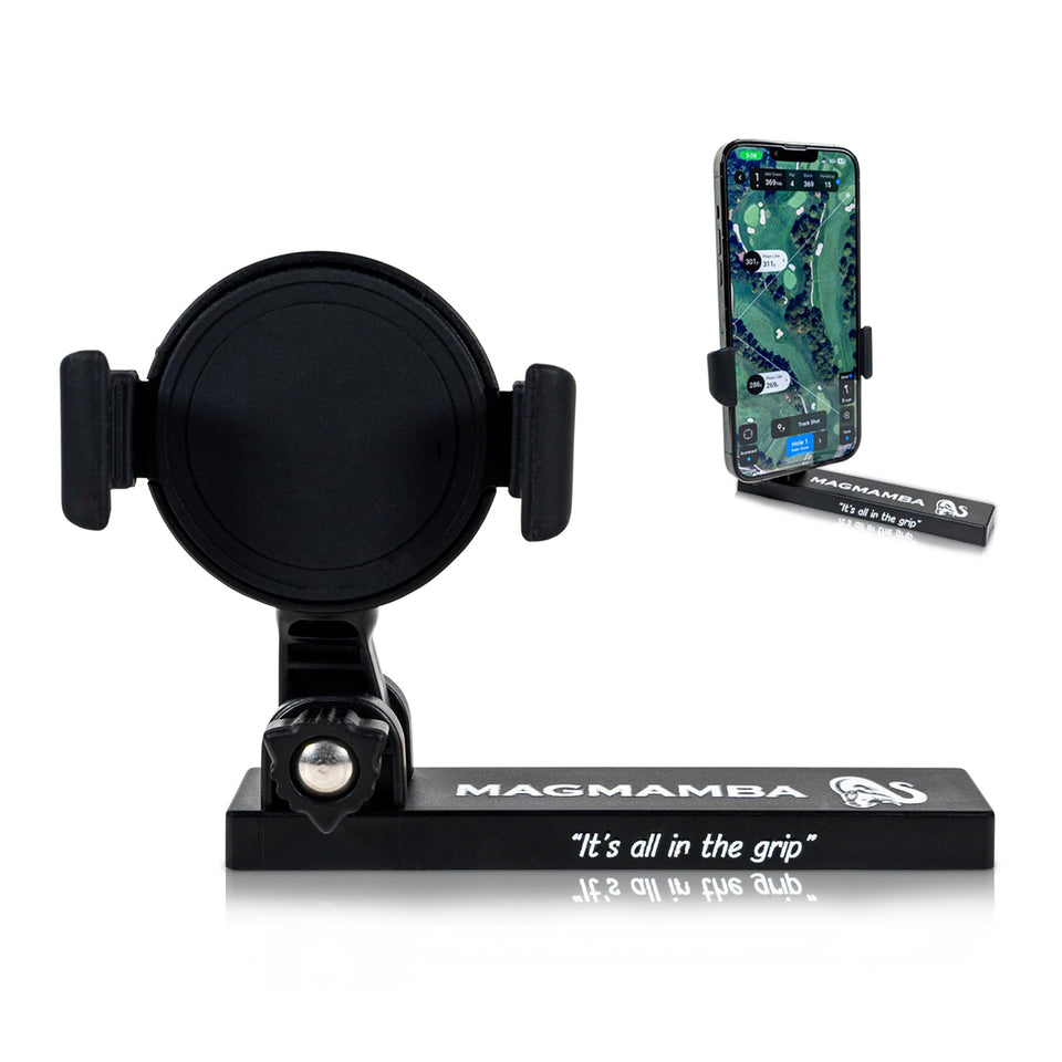 Magmamba universal magnetic holder mounted on dash with secure grip