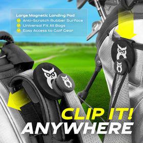MagnetOwl hands-free swing recording on bag enables quick feedback.