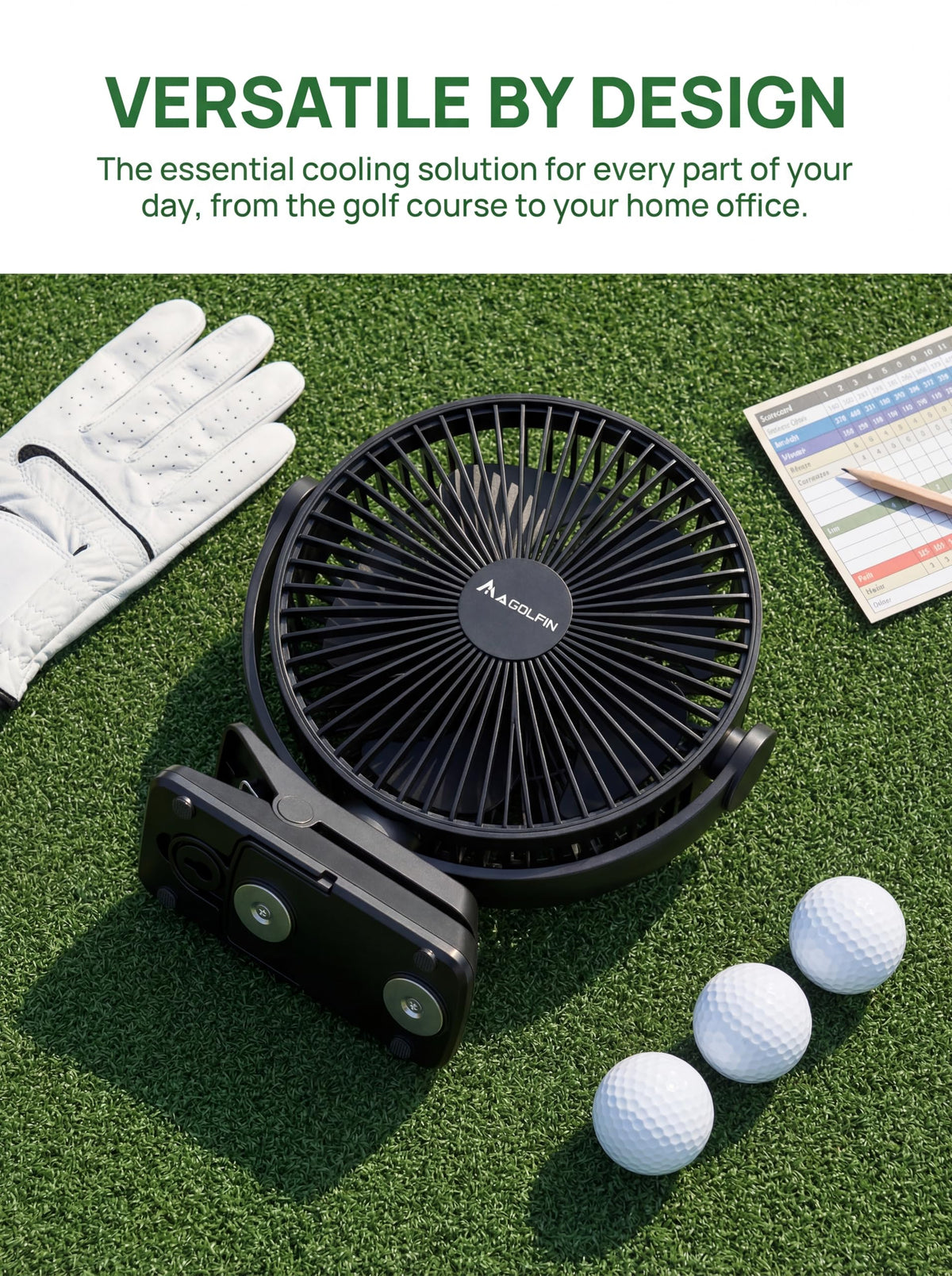 Magolfin 5-speed adjustable airflow for personalized cooling on hot days.