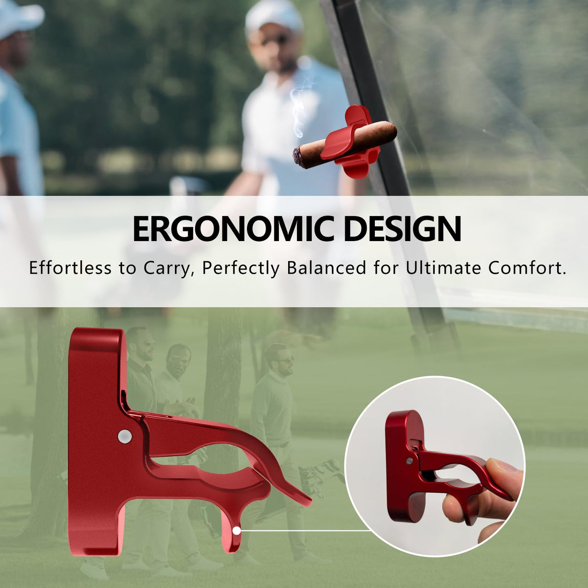 MAGOLFIN aluminum alloy golf holder delivers durable, premium feel on the course.