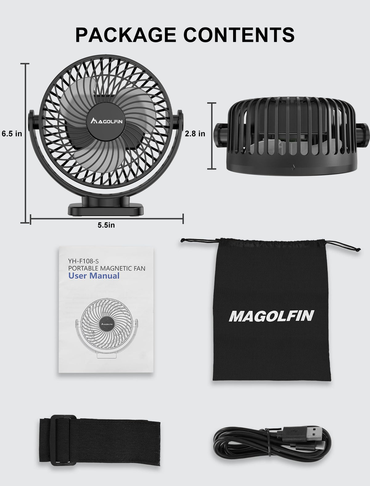 MAGOLFIN cruise-line ready fan doubles as a compact travel companion