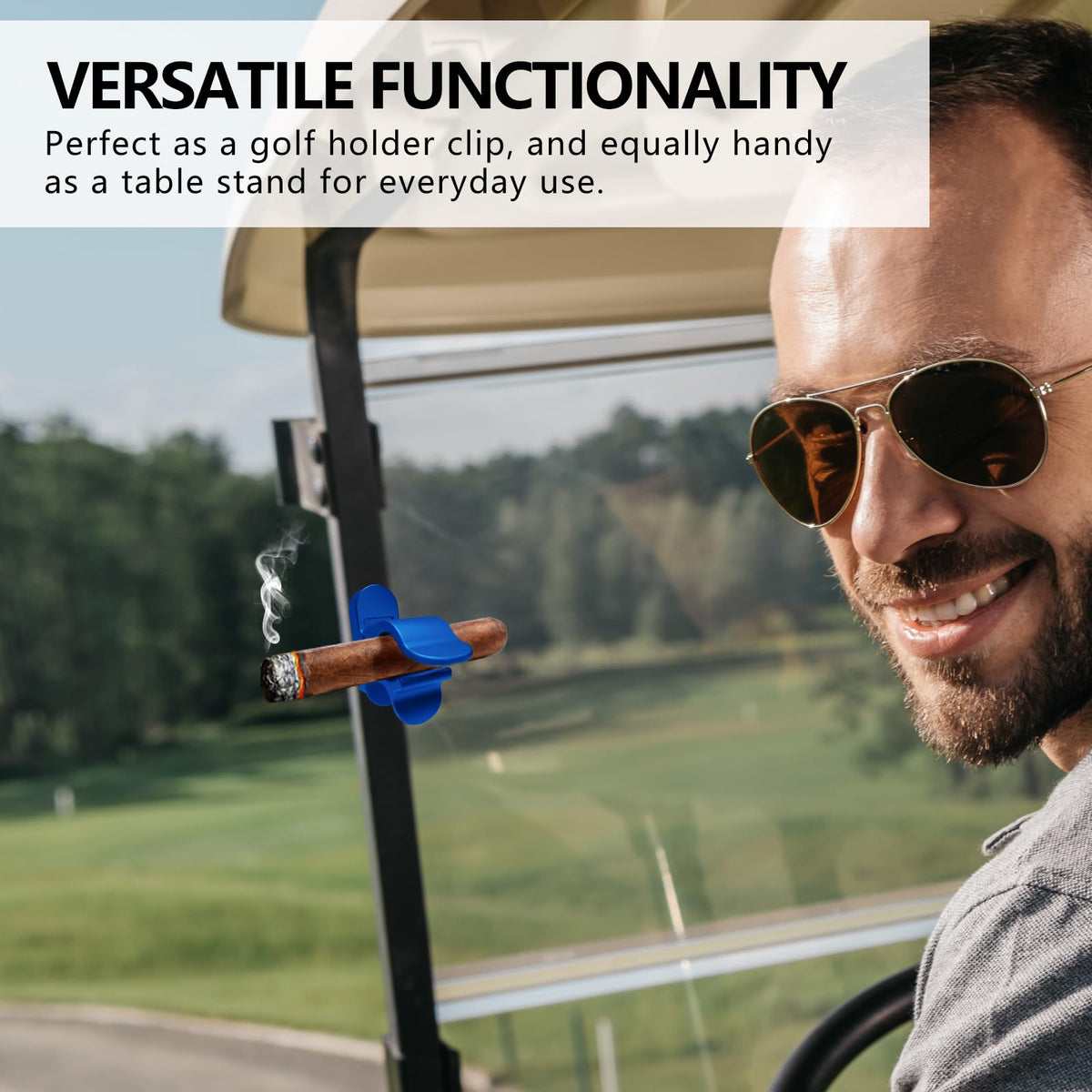 MAGOLFIN golf cart clip with hook design for quick, secure attachment to metal surfaces.
