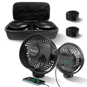 MAGOLFIN golf cart fan with magnetic base for quick, secure metal-surface attachment