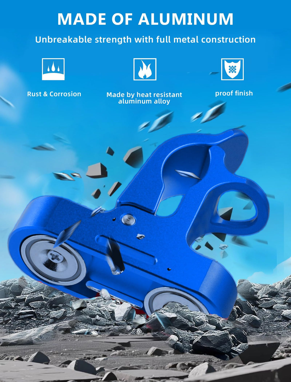 MAGOLFIN durable CNC-machined aluminum clip for frequent course use