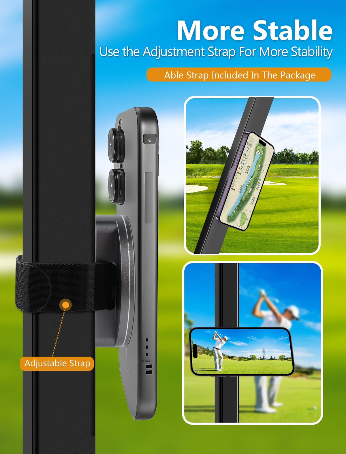 MAGOLFIN M90S rock solid magnet grip on metal surface during ride