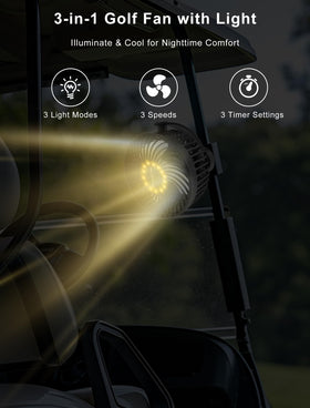 MAGOLFIN compact size fits easily in bags and golf cart storage