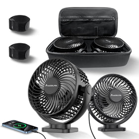MAGOLFIN upgraded 2X magnet golf fan securely mounted on metal surface for easy cooling