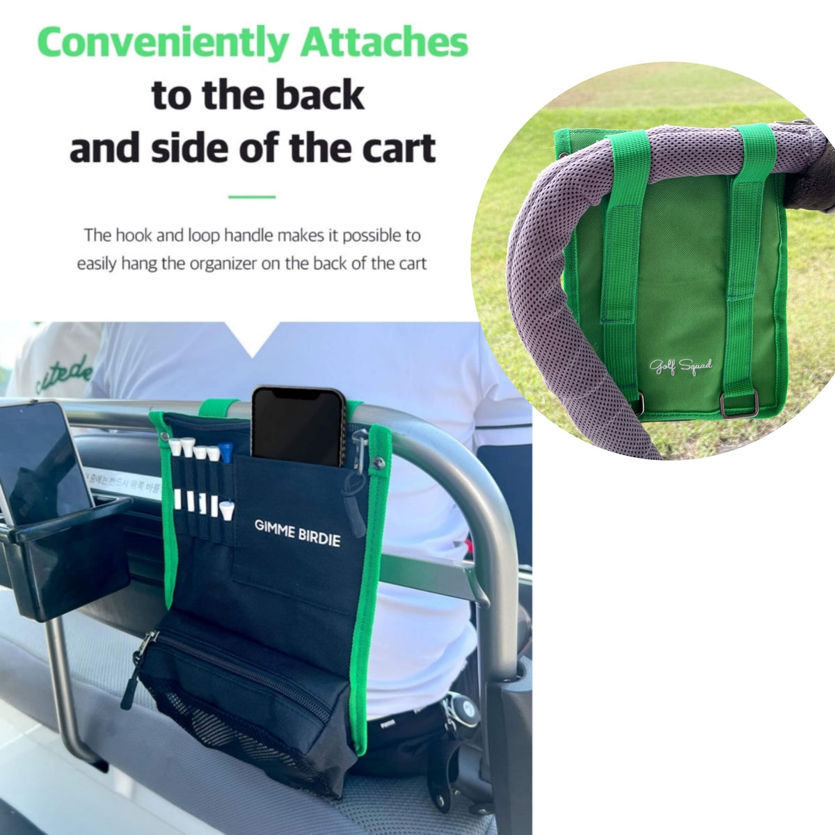 mahalo squad compact club accessory holder fits neatly in your golf bag for quick item retrieval