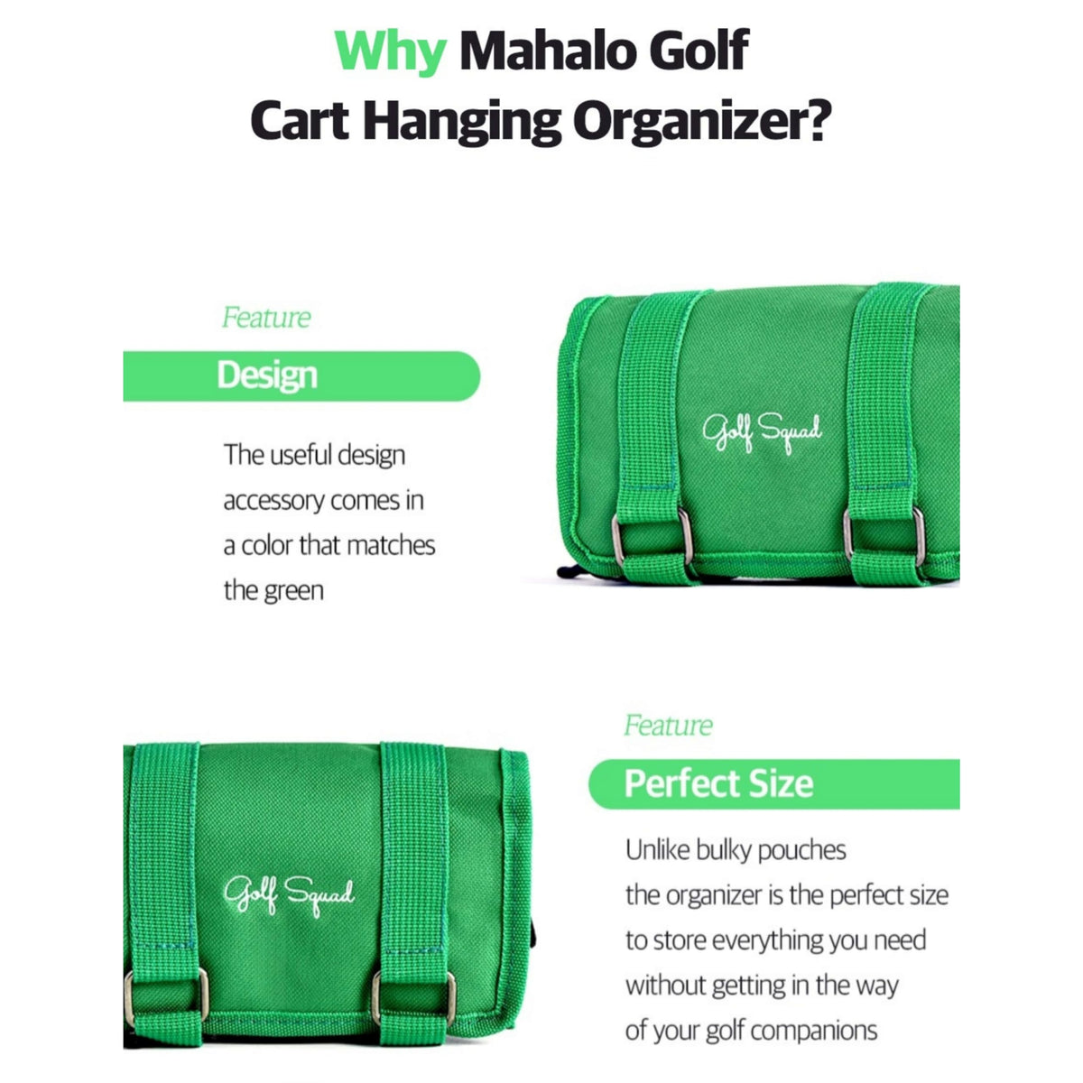 mahalo squad zippered utility pouch stores small items with a secure case