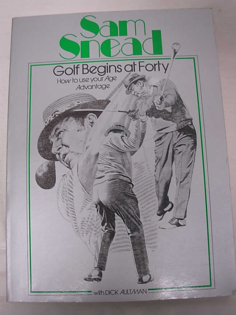Main Street Books Golf Begins at Forty cover with classic design and warm appeal
