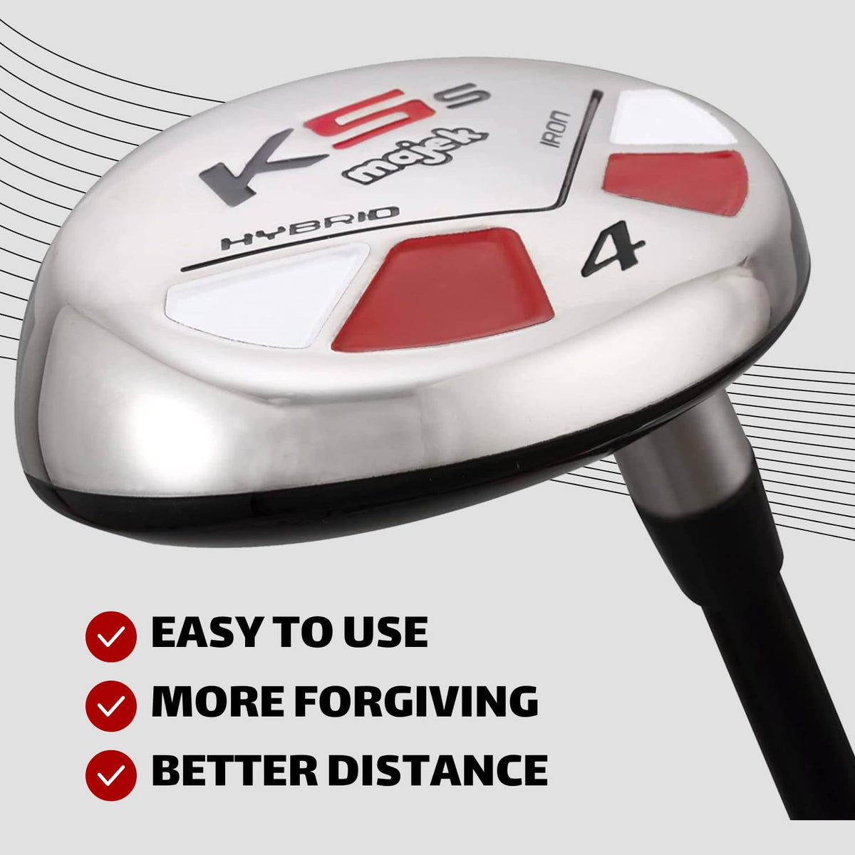Majek All Hybrid 4 black pro velvet grip provides comfortable, secure feel.