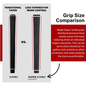 Majek Super Jumbo grips with large diameter for tall players and big hands.