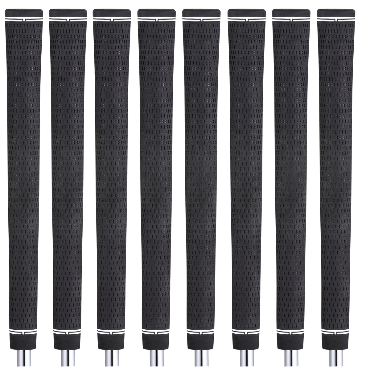 Majek Super Jumbo round no-logo grips; 360-degree view highlighting high-traction surface for secure swings.