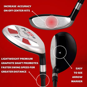 Majek senior 7 hybrid at 38 inches for confident length from the fairway.