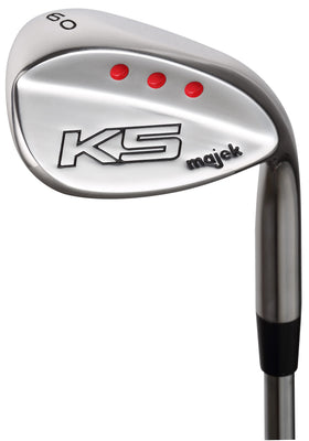 Majek lob wedge 60° loft face close-up shows optimal loft for high approach shots.