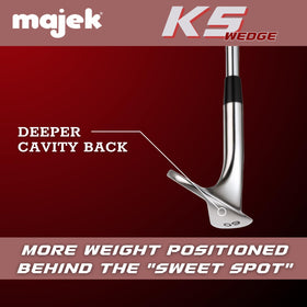 Majek lob wedge premium grip close-up showcases secure feel.