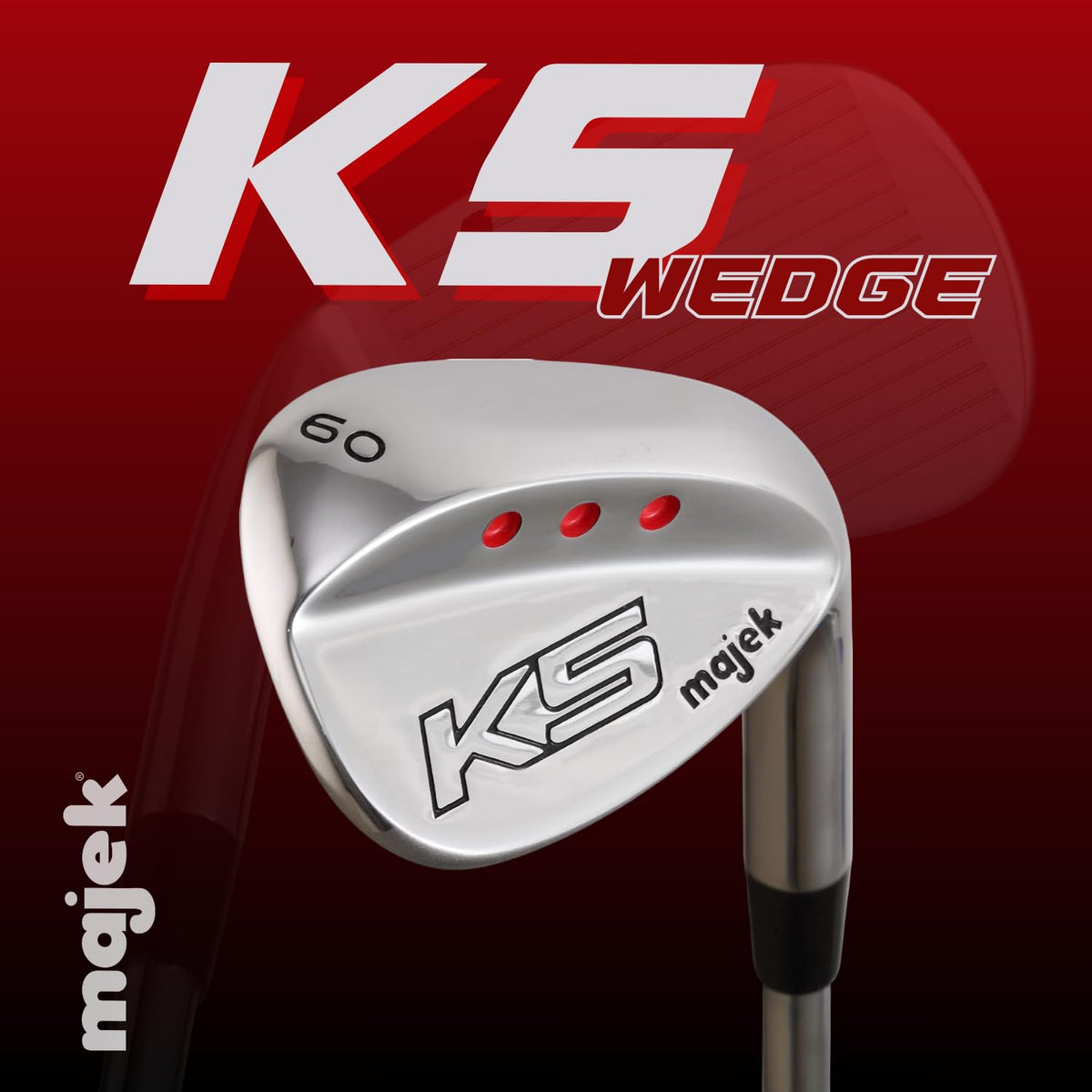 Majek lob wedge right-handed setup image highlights comfortable grip and stance.