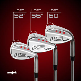 Majek wedge face close-up shows durable steel shaft