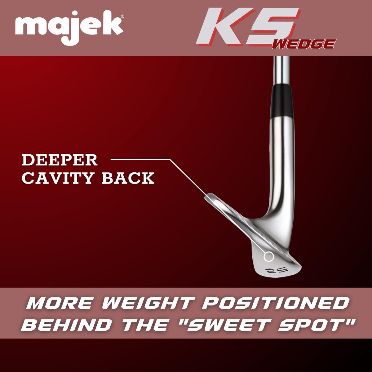 Majek premium grip detail for confident, repeatable swings