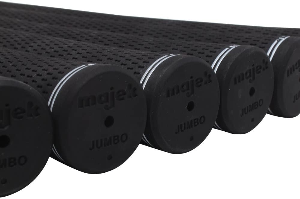 Majek jumbo size grips in pack demonstrate bulk for larger hands.