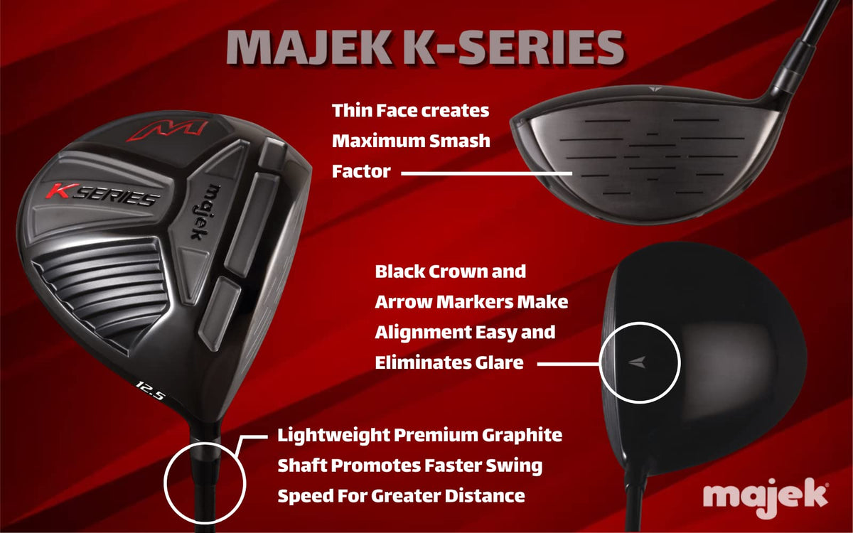 Majek K-Series driver with free headcover included in the package