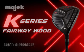 Headcover included with Majek K-Series Petite 3 Wood for protection.