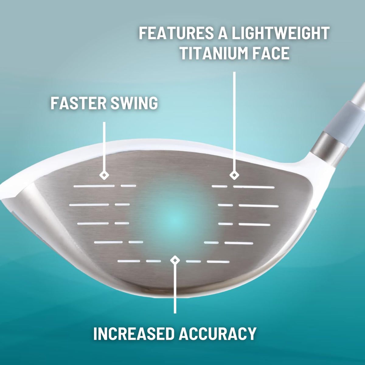 Majek driver 12.5° loft promotes forgiving launches for slower swings.