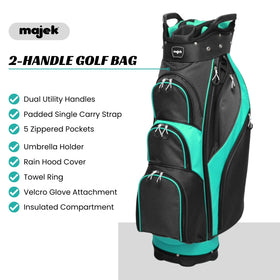 Majek premium ladies golf bag 14-way divider keeps graphite shafts organized