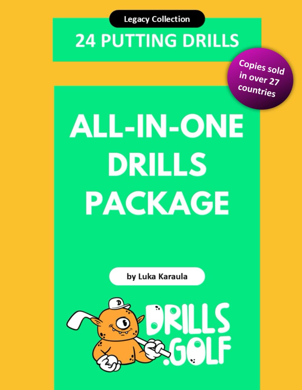 Majosta 24 Putting Drills cover image, a durable guide to improve stroke consistency on greens