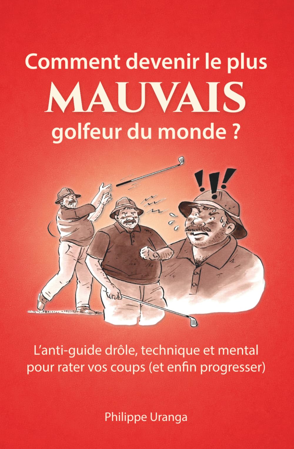 Majosta bad-golfer book cover — humorous guide for golf practice and mindset