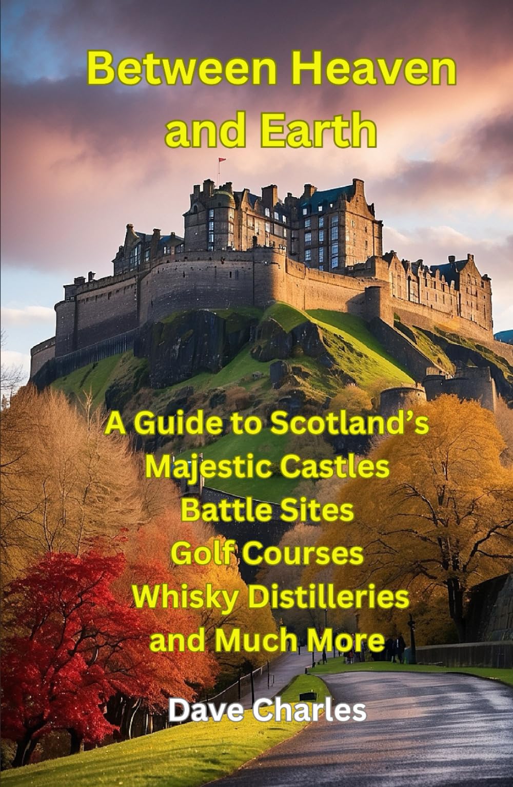 Majosta Between Heaven and Earth book cover invites planning Scottish castle trips and whisky distillery visits